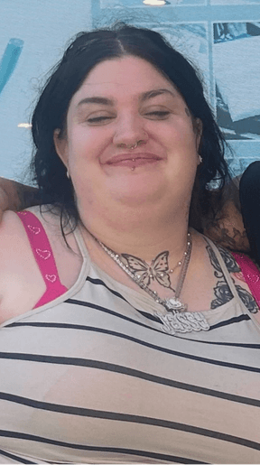 Jassy before starting weight care with Elara
