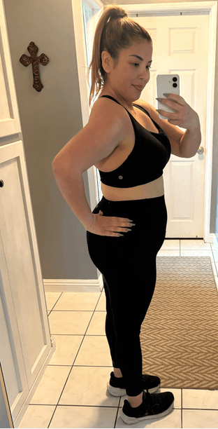 Priscilla after losing weight with Elara