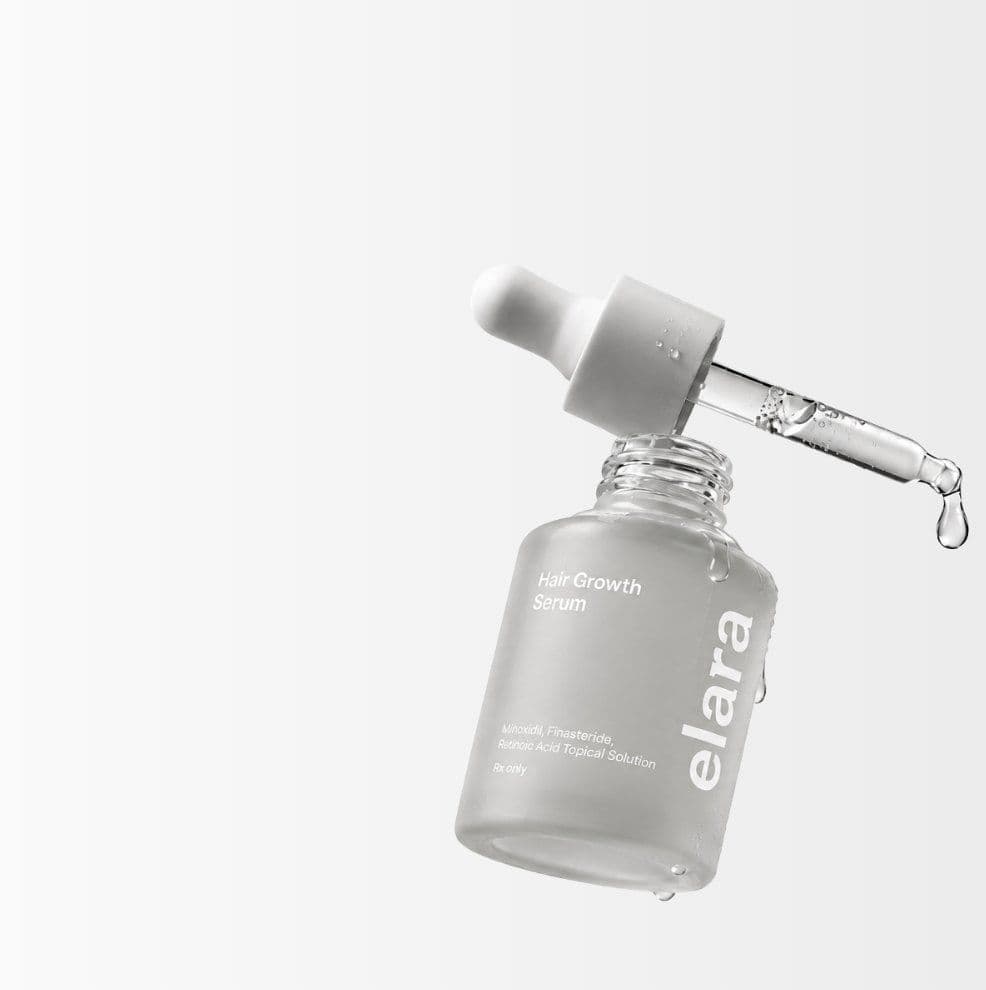 The elara hair growth serum dropper bottle